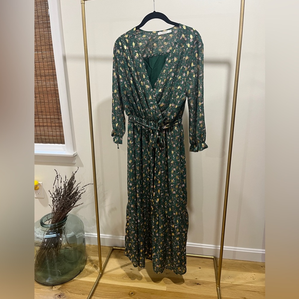 Parisian chic maxi wrap dress